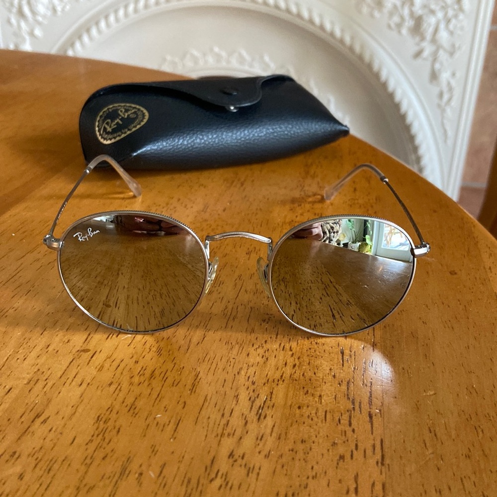 RAY BANS ROUND FLASH LENSES